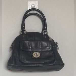 Coach - Leather Satchel Purse Bag - Black